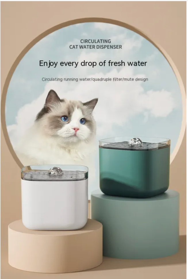 Pet Smart Water fountain Dispenser 3L with Anti-Dry Burn Protection