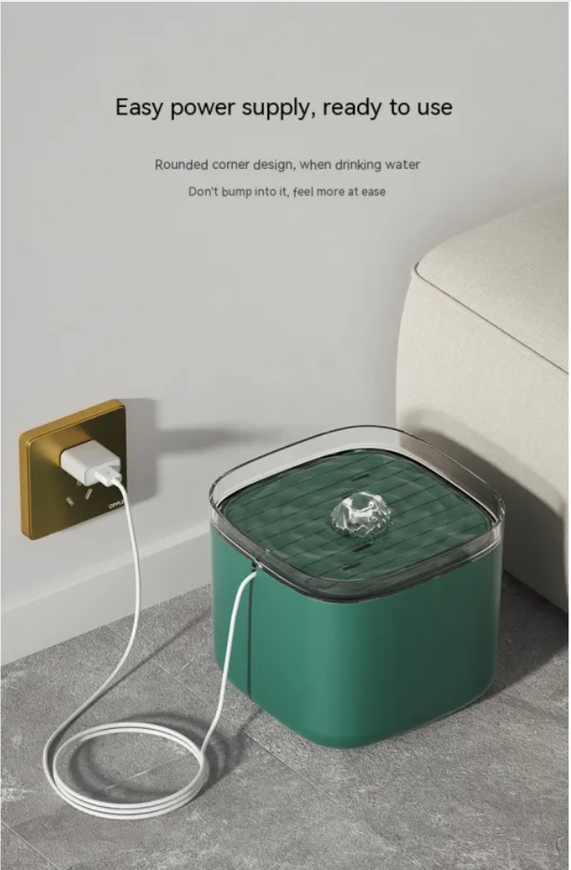 Pet Smart Water fountain Dispenser 3L with Anti-Dry Burn Protection